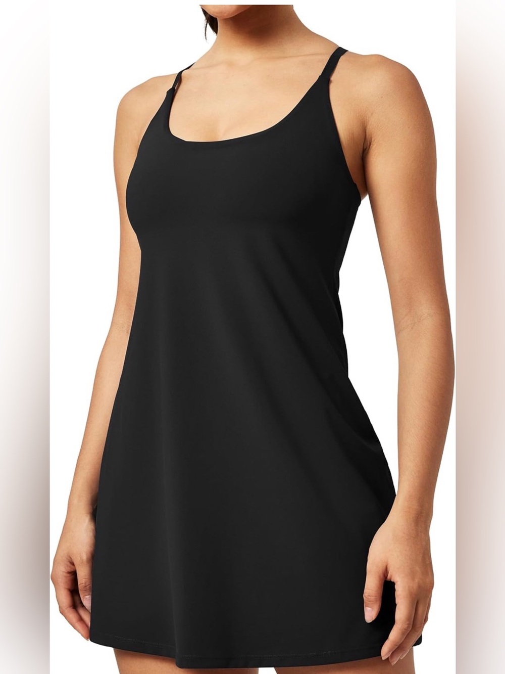 IUGA Athletic Dress Medium Black Built In Shorts Bra Tennis Golf Workout Pockets